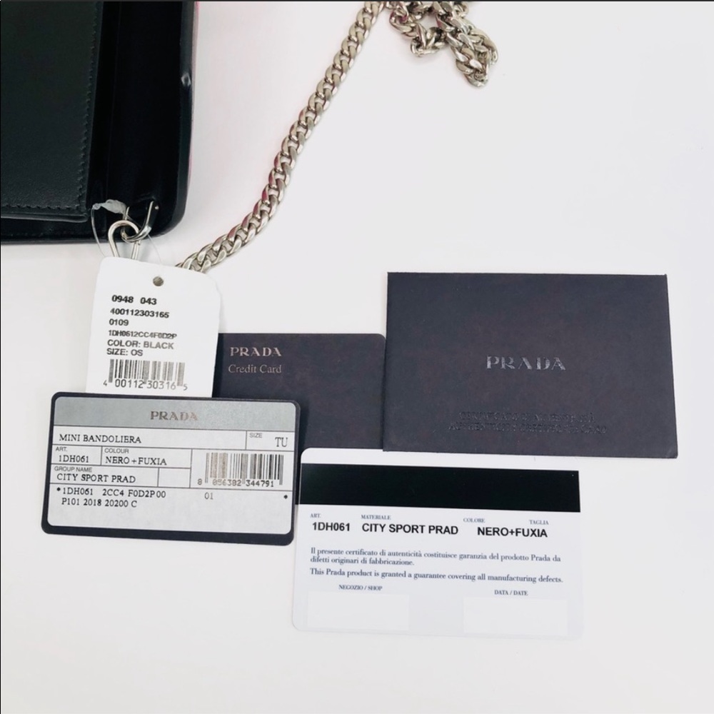 PRADA Racing Logo Elektra Clutch Mini Chain Bag - Picture 2 of 6